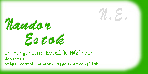 nandor estok business card